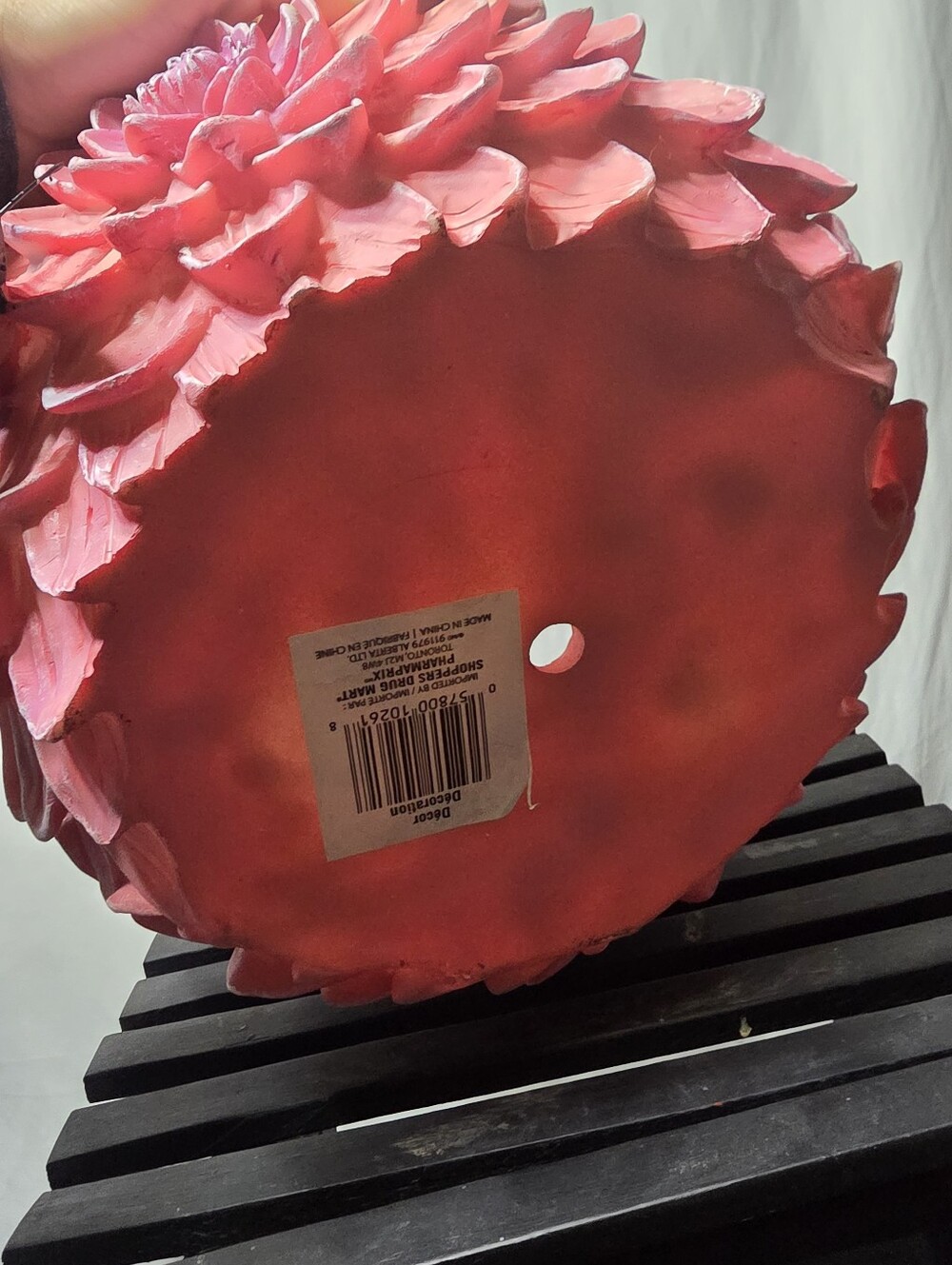 NEW Pink Floral Dahlia Planter Pot with Butterfly Accent